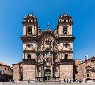 Iglesia de la Compañía de Jesús, Cusco, Peru, built between 1576-1668, by Jean-Baptiste Gilles and Diego Martínez de Oviedo.