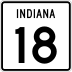 State Road 18 marker