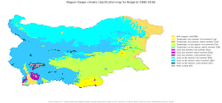 Köppen-Geiger climate types of Bulgaria". Nature Scientific Data