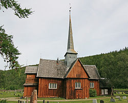 View of the local Kvikne Church
