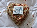 A heart-shaped goat milk cheese from France.