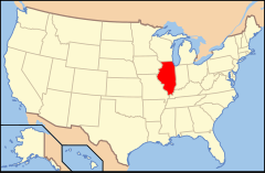 Situation de l'Illinois aux États-Unis