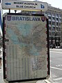 Map of Bratislava in city centre
