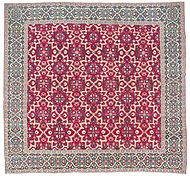 Millefleur 'Star-Lattice' carpet, 17th-early 18th century Mughal India