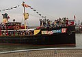 The national arrival of Sinterklaas in Maassluis, the boat of Sinterklaas (de Pakjesboot)