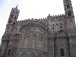 The Cathedral of Palermo was erected in 1185 by Walter Ophamil, the archbishop of Palermo and King William II's minister