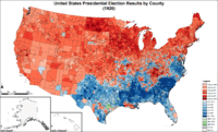 Map of presidential election results by county