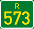 Regional route R573 shield
