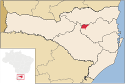 Location of Rio do Campo in the State of Santa Catarina