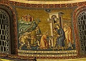 Mosaic, Santa Maria in Trastevere, Rome, by Pietro Cavallini, 13th century