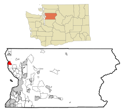 Location of Warm Beach, Washington