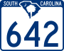South Carolina Highway 642 marker