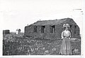 Teacher outside of Wynona school, near Stranraer, 1909