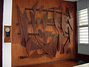 Wooden mural, 1956, Botanical Institute