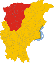 Comunità montana della Valle Brembana – Mappa