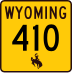 Wyoming Highway 410 marker