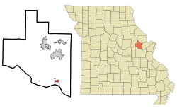 Location of Marthasville, Missouri