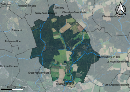 Carte orhophotogrammétrique de la commune.