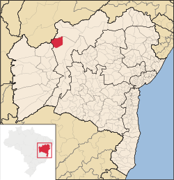 Localização de Buritirama na Bahia