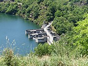 Les deux évacuateurs de crue du barrage nord.