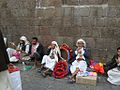 Men chewing khat in Sana'a.