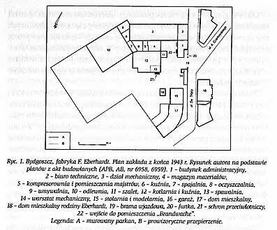 Map of Eberhardt factory, ca 1943