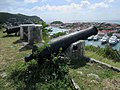 View of Gustavia harbor from the base of Gustavia Lighthouse