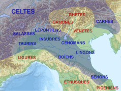 Main Celtic peoples of the Italian peninsula.