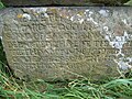 Gravestone dated 1639, St Giles churchyard