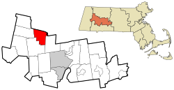 Location in Hampshire County in Massachusetts