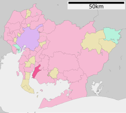 Location of Hekinan in Aichi Prefecture