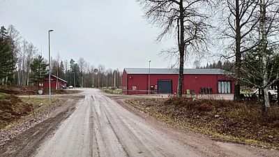 Infartsvägen till lägret vid Horssjöns skjutfält