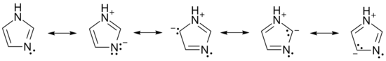 咪唑的共振结构