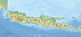 Map showing the location of Meru Betiri National Park