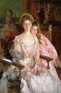 Mrs. Fiske Warren (Gretchen Osgood) and Her Daughter Rachel, by John Singer Sargent