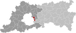 Kraainems läge i provinsen Flamländska Brabant