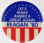 Campaign button from Reagan's 1980 presidential campaign