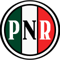 Image 43Logo of the Partido Nacional Revolucionario, with the colors of the Mexican flag (from History of Mexico)