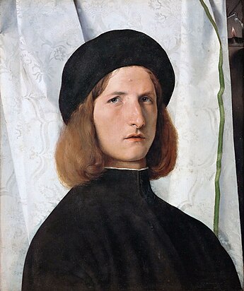 Portrait de jeune homme à la lampe, 1506, Kunsthistorisches Museum, Vienne.