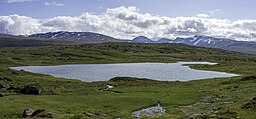 Luvddojávrásj ligger på gränsen mellan Sarek och Padjelanta.