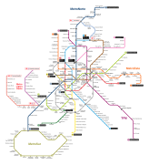 Carte topologique du métro de Madrid.