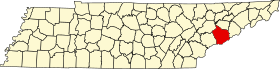 Localisation de Comté de Sevier(Sevier County)