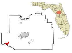 Location in Marion County and the state of Florida