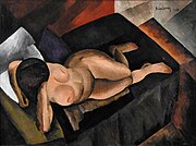 Moïse Kisling, Nu sur un divan noir, 1913, oil on canvas, 97 x 130 cm
