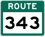 Route 343 marker