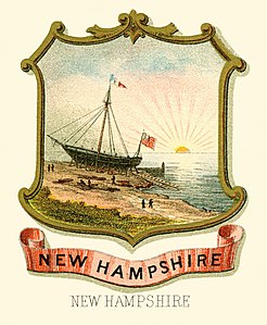 Coat of arms of New Hampshire at Historical coats of arms of the U.S. states from 1876, by Henry Mitchell (restored by Godot13)