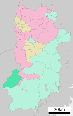 Location of Nosegawa in Nara Prefecture