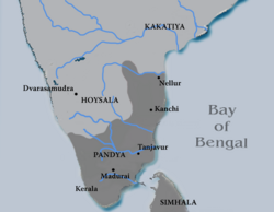 Greatest extent of the Pandya Empire, 13th Century