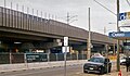 View of elevated Parkdale station under construction from Como Parade West, May 2024