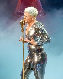 Pink pictured performing in 2018